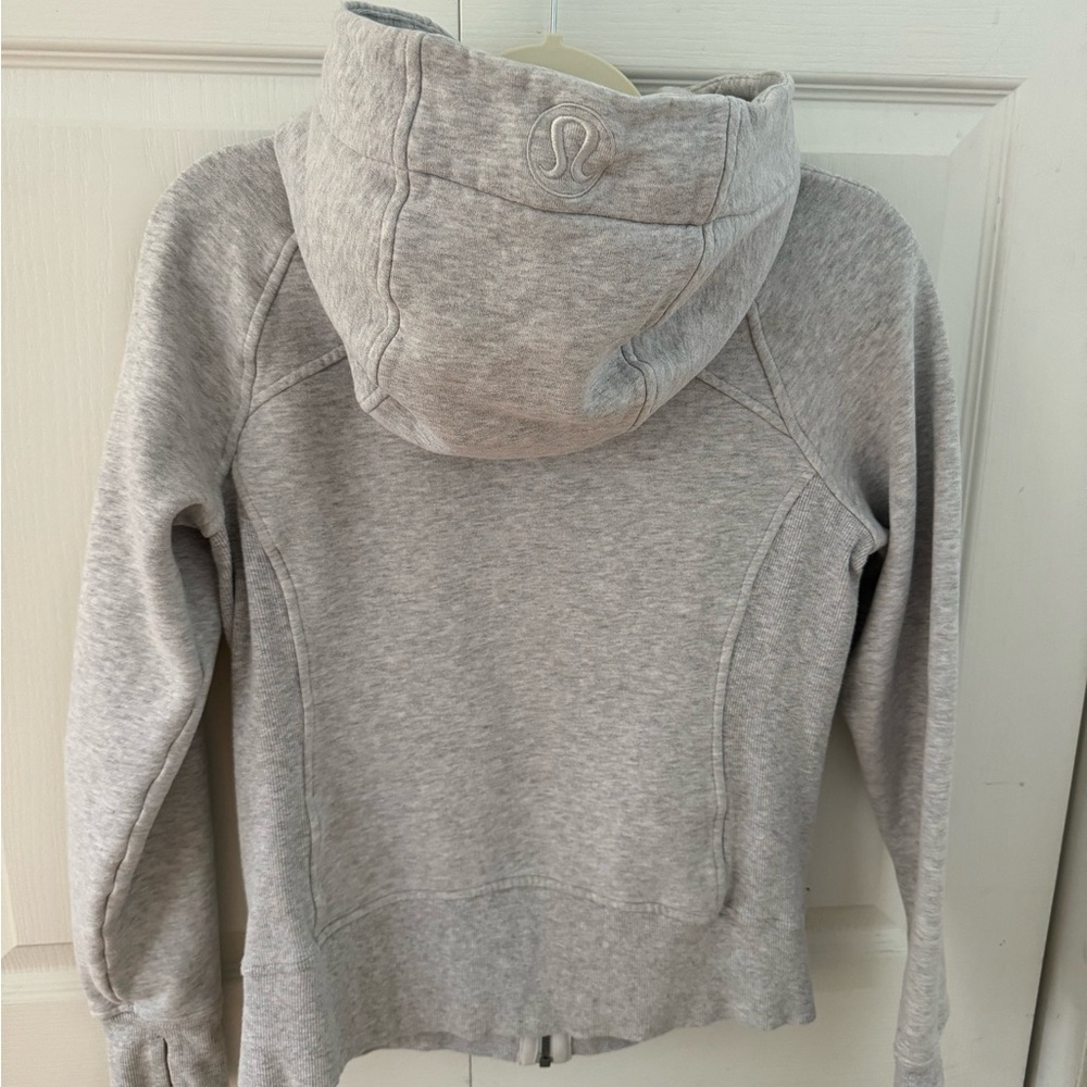 Lululemon Gray scuba zip up hoodie